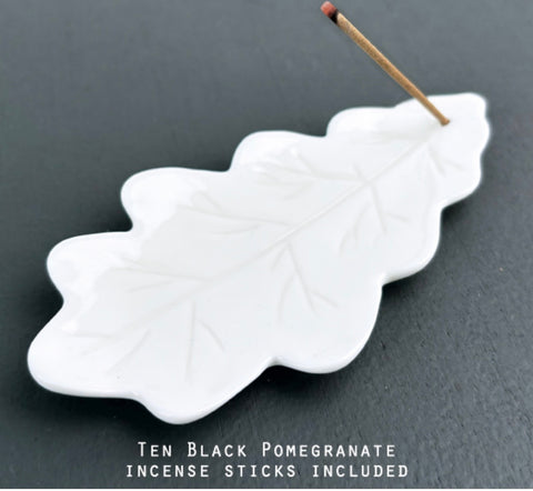 Oak leaf incense holder