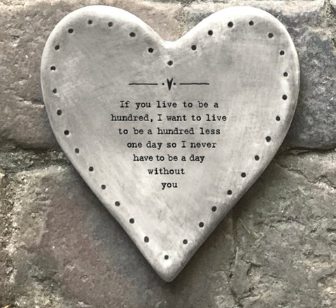 Live to be a hundred heart
